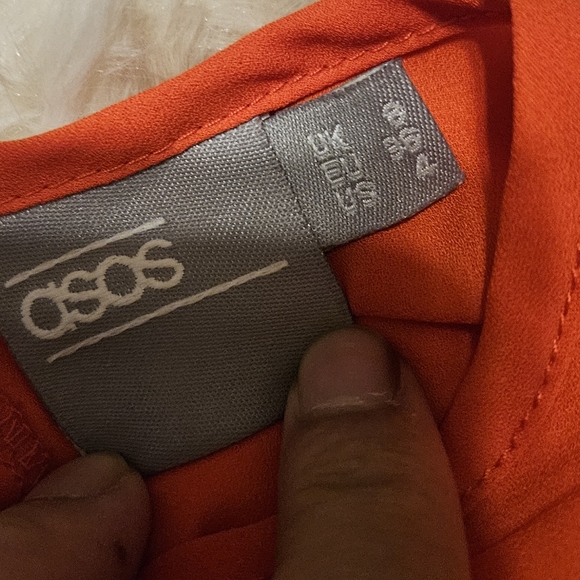 Asos Orange Cropped Longsleeves Blouse - Picture 5 of 8